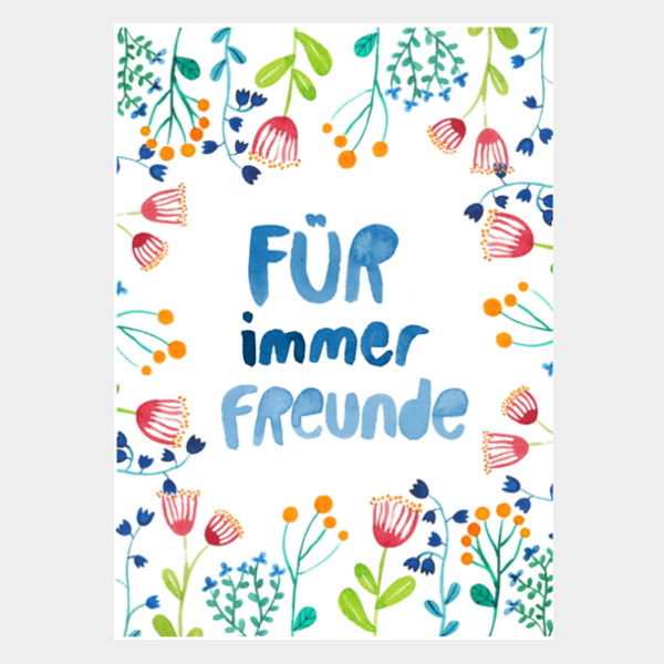 Postkarte "Für immer Freunde"