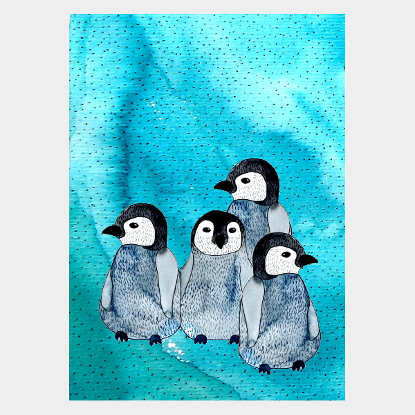 Postkarte "Pinguine"