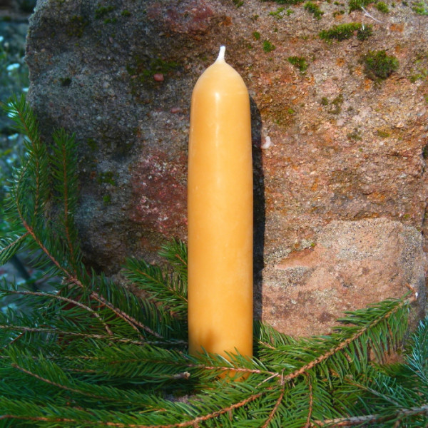 LEUCHTWERK Kerze ca. 210mm ∅ 40mm, handgezogen,100 % Bienenwachs
